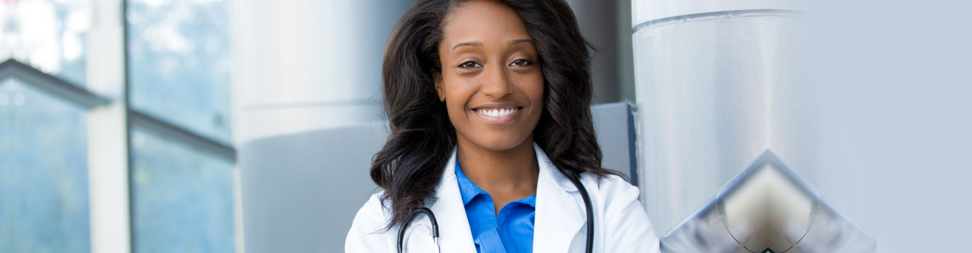 medical worker smiling